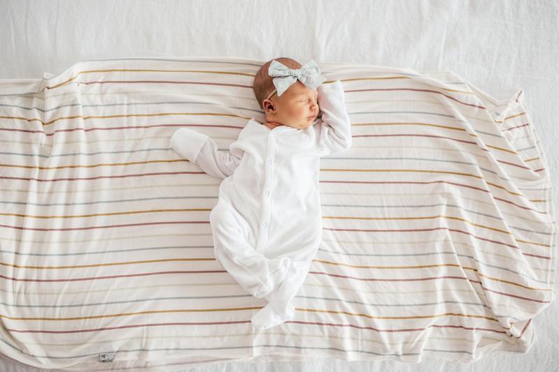 Copper Pearl Knit Swaddle Blanket - Piper