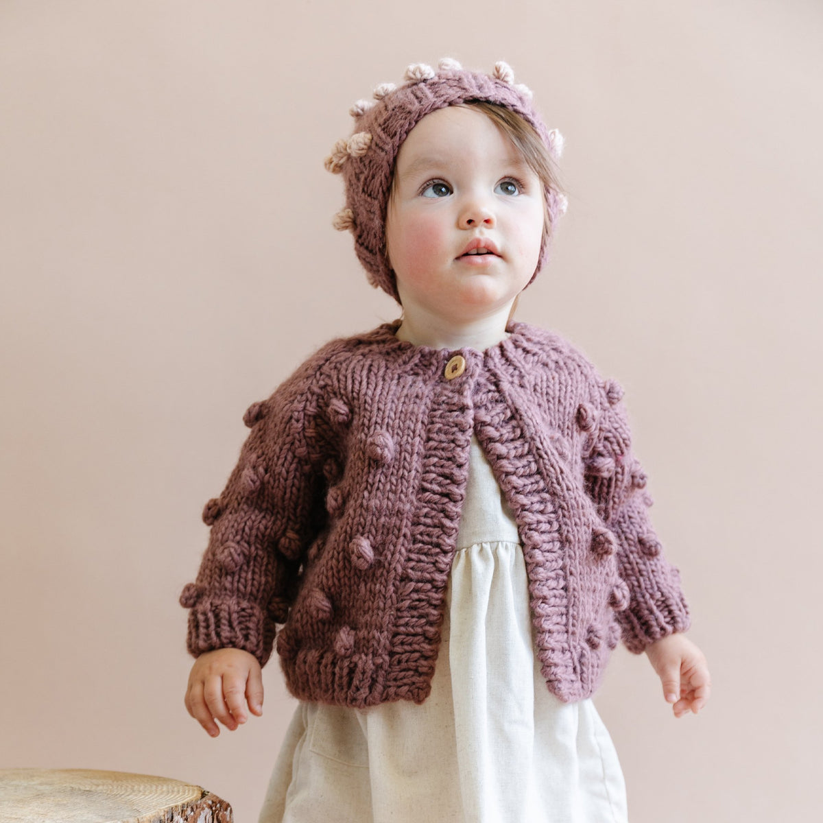 The Blueberry Hill Popcorn Cardigan | Mauve