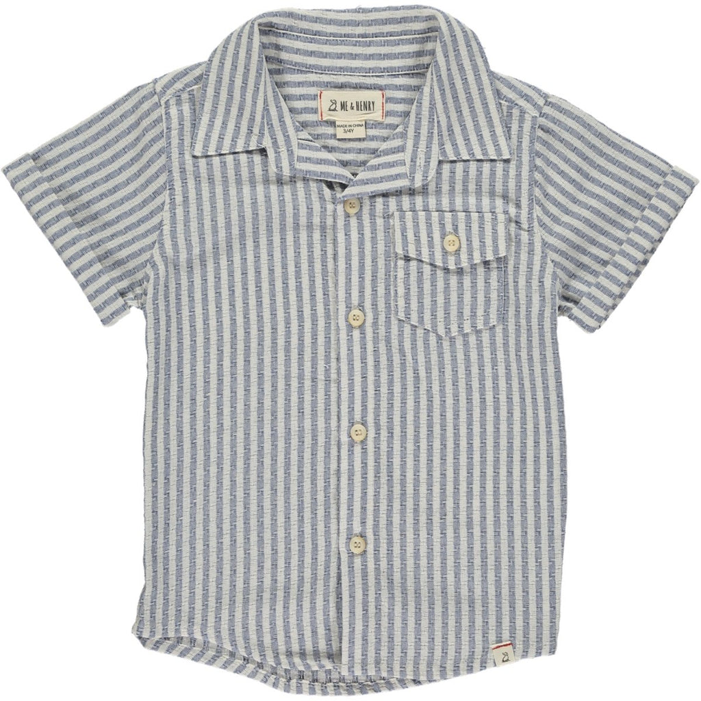 Me & Henry Blue/White Stripe Polo Shirt
