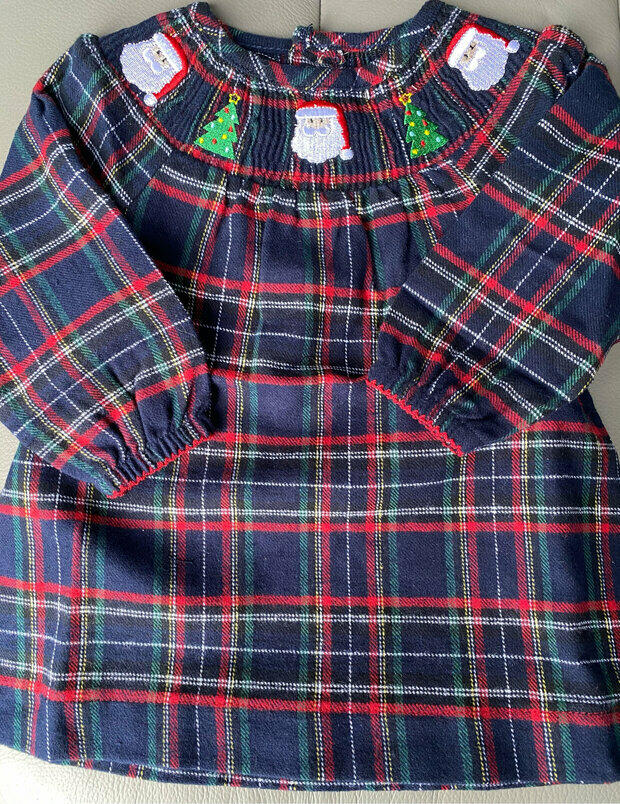 white christmas dresses Mudpie Smocked Plaid Christmas Dress