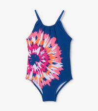 Hatley Shibori Tie Dye Gather Front Swimsuit
