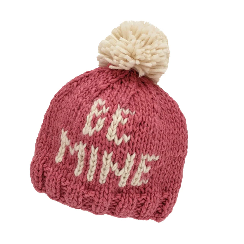 Huggalugs Valentine's Day Knit Pom Hat- Be Mine
