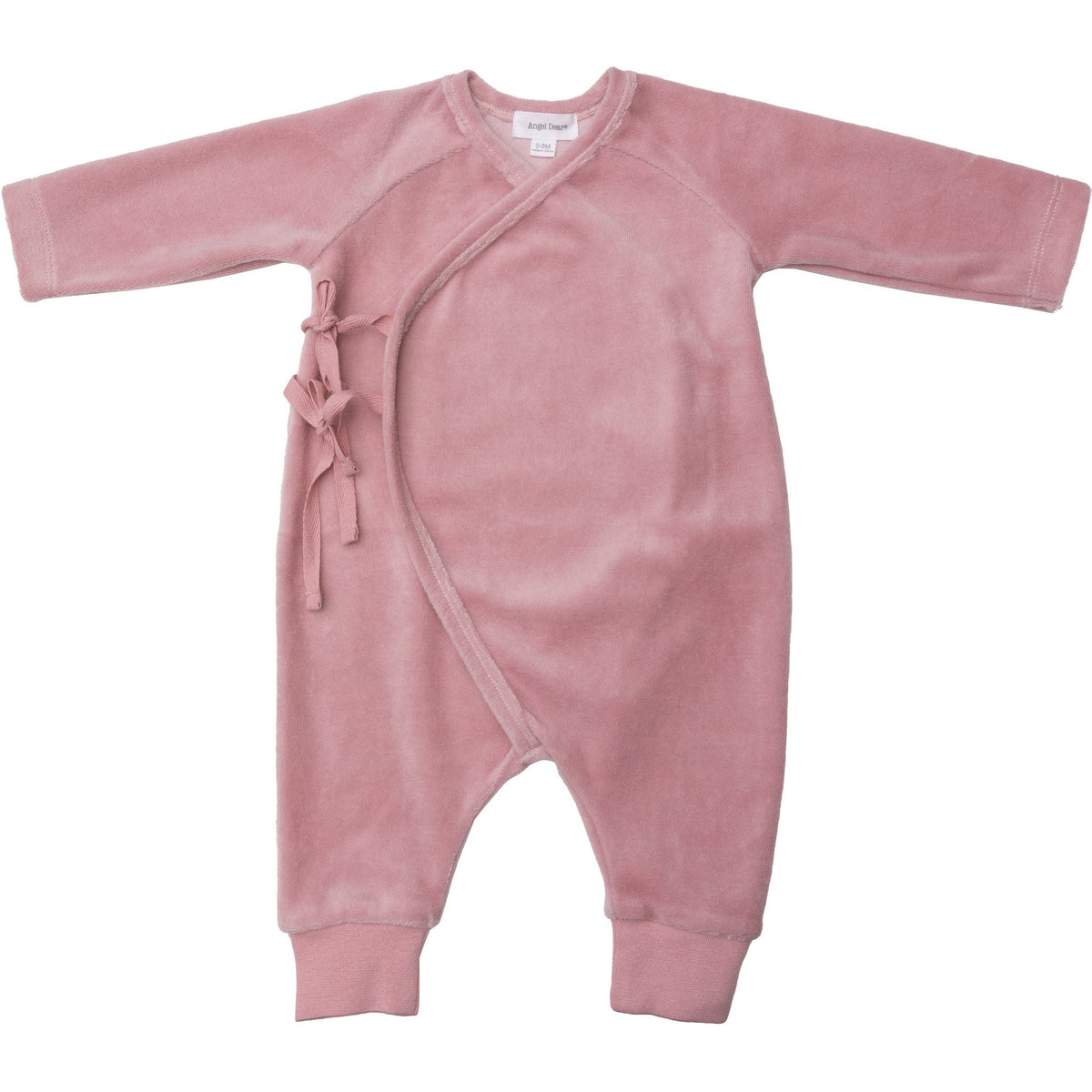 Angel Dear Velour  Wrap Coverall | Blush