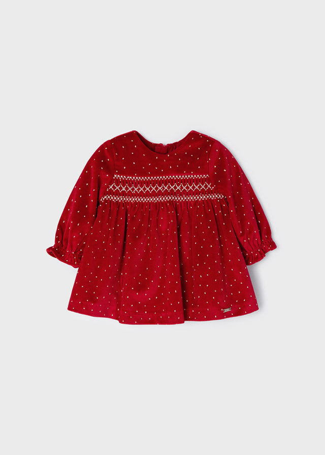 Mayoral Velvet Dress- Mistletoe