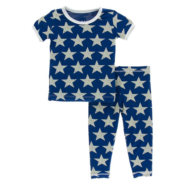 Kickee Pants Short Sleeve Pajama Set - Vintage Stars