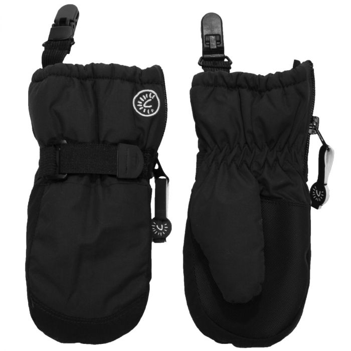 Calikids waterproof mitten with clips - Black