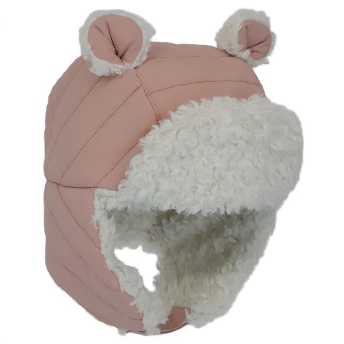 Nylon Bear Puffer Hat