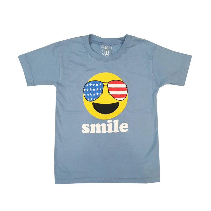 Wes and Willy Smile Short sleeve T-Shirt - Cobalt