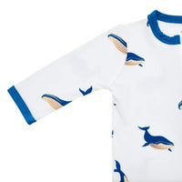 Kyte Baby Printed Zippered Footie - Whale