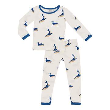 Kyte Baby Printed Toddler Pajamas - Whale