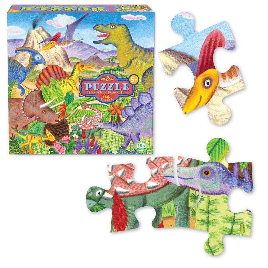 Eeboo Dinosaur Island 64 Piece Puzzle