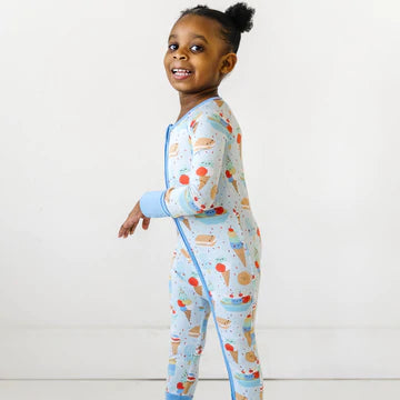 Little Sleepies Blueberry Ice Cream Social Bamboo Viscose Zippy